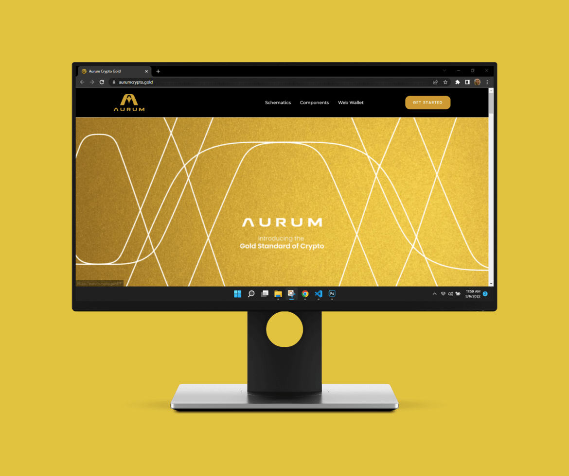 aurumcryptogold cryptocurrency website screen