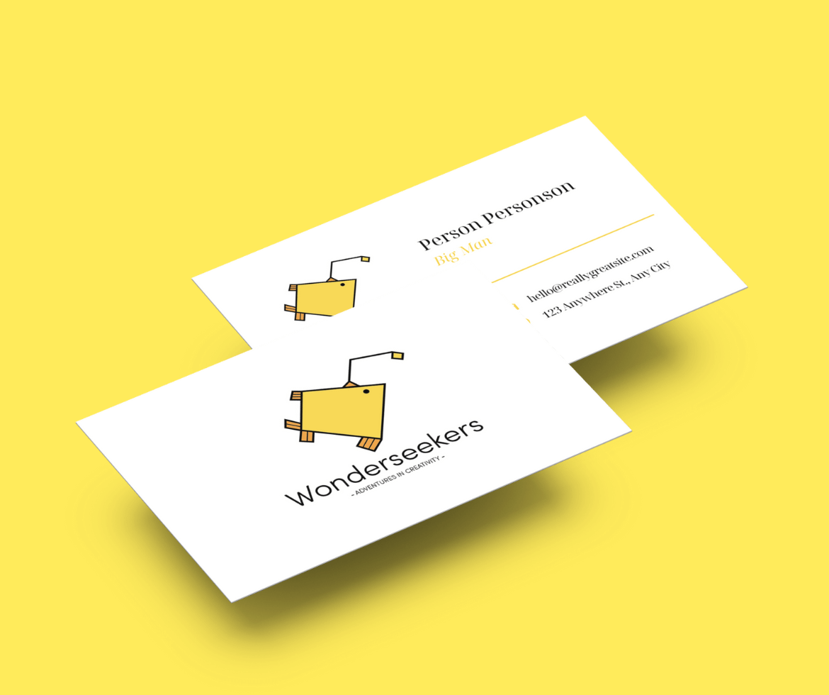 wonderseekeers company business card sample